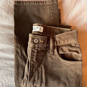 Abercrombie & Fitch High Rise Jeans in Brown